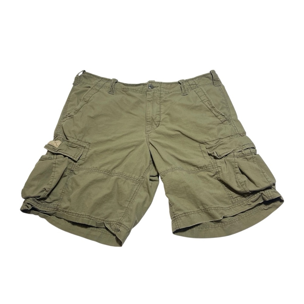 American Living Cargo Shorts Mens 38 Cotton Utility Army Green Military Workwear